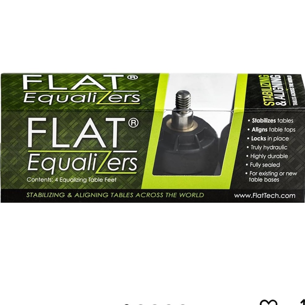 NIB FLAT Equalizers Table Stabilizers Set of four 1/4”